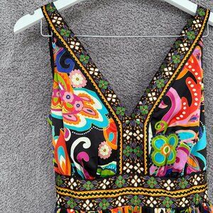 ECI New York colourful print dress Size 12